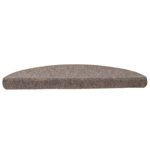 Selbstklebende Stufenmatten Beige Halbrund 15er Set