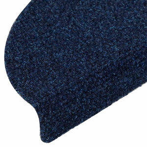 Selbstklebende Stufenmatten Marineblau Halbrund, 15er Set
