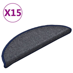 Stufenmatten Halbrund Dunkelgrau/Blau, 15er Set