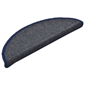 Stufenmatten Halbrund Dunkelgrau/Blau, 15er Set