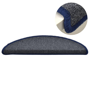 Stufenmatten Halbrund Dunkelgrau/Blau, 15er Set