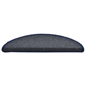 Stufenmatten Halbrund Dunkelgrau/Blau, 15er Set