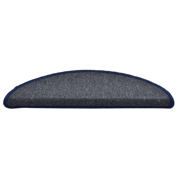 Stufenmatten Halbrund Dunkelgrau/Blau, 15er Set