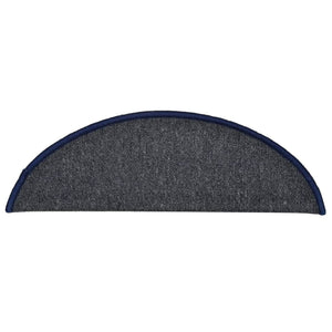 Stufenmatten Halbrund Dunkelgrau/Blau, 15er Set
