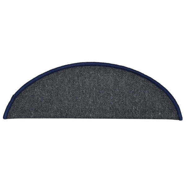 Stufenmatten Halbrund Dunkelgrau/Blau, 15er Set