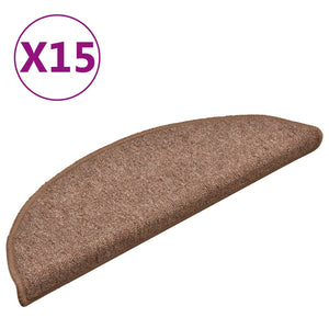 Braune Treppenmatten, 15er Set, 56x17cm