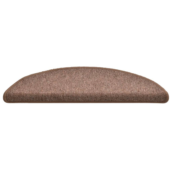 Braune Treppenmatten, 15er Set, 56x17cm