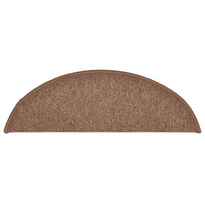 Braune Treppenmatten, 15er Set, 56x17cm
