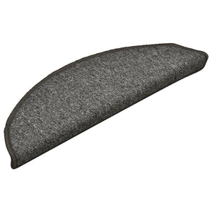 vidaXL Tapis de marche 15 pcs 56x17x3 cm Gris foncé Semi-circulaire