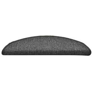 vidaXL Tapis de marche 15 pcs 56x17x3 cm Gris foncé Semi-circulaire