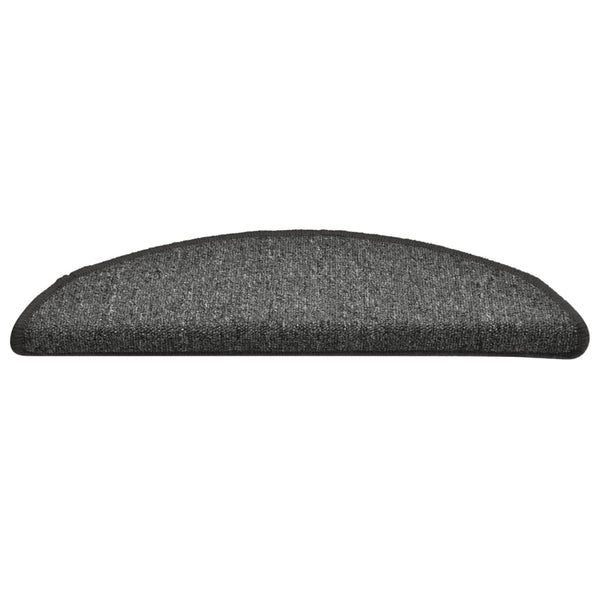 vidaXL Tapis de marche 15 pcs 56x17x3 cm Gris foncé Semi-circulaire