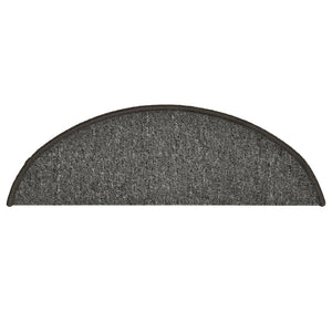 vidaXL Tapis de marche 15 pcs 56x17x3 cm Gris foncé Semi-circulaire