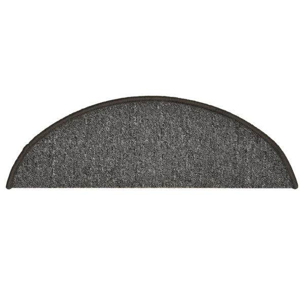 vidaXL Tapis de marche 15 pcs 56x17x3 cm Gris foncé Semi-circulaire