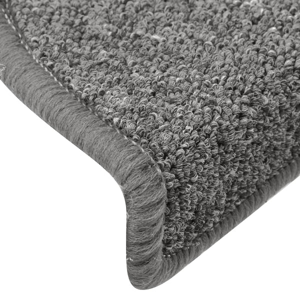 Stufenmatten 15 Stk. 65x24x4 cm Dunkelgrau Halbrund Groß