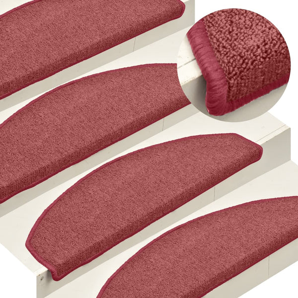 Bordeaux Stufenmatten Halbrund 65x24cm, 15er Set