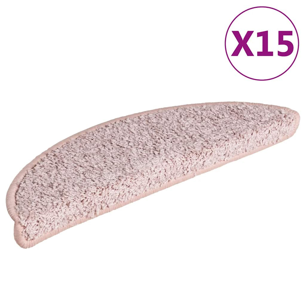 Halbrund Stufenmatten Hellrosa 56x17 cm, 15er Set