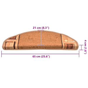 Selbstklebende Treppenmatten Beige 15er Set