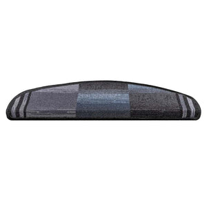Selbstklebende Treppenmatten Schwarz/Grau, 15er Set