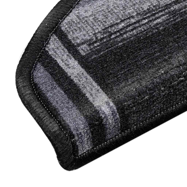 Selbstklebende Treppenmatten Schwarz/Grau, 15er Set