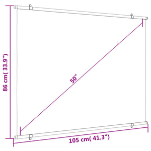 vidaXL Écran de projection 50" 4:3