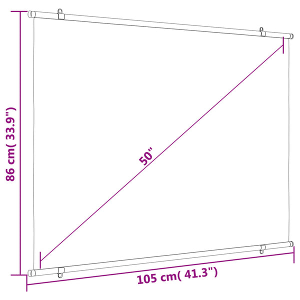 vidaXL Écran de projection 50" 4:3