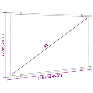 Beamer Leinwand 50 Zoll 16:9