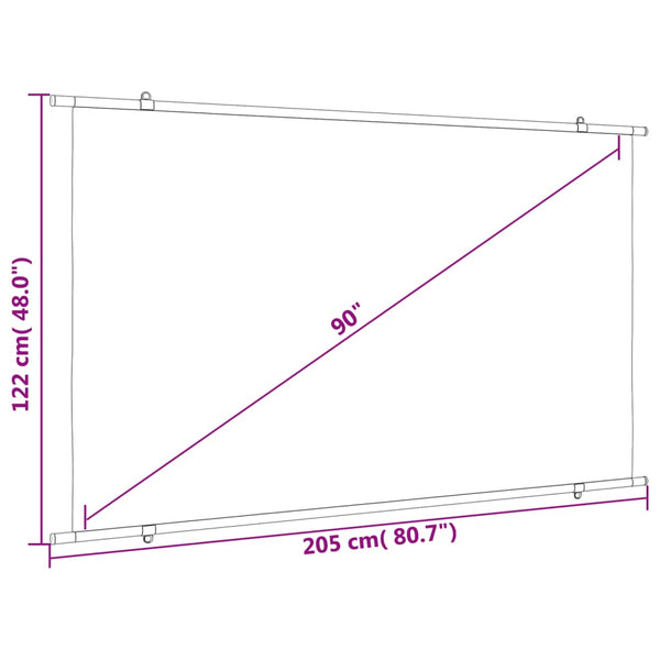 90 Zoll Beamer Leinwand 16:9