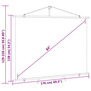 Beamer Leinwand mit Stativ 84 Zoll