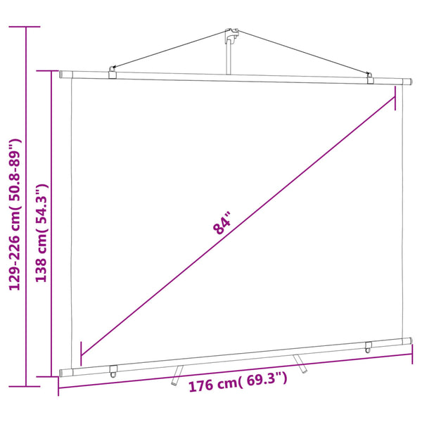 Beamer Leinwand mit Stativ 84 Zoll