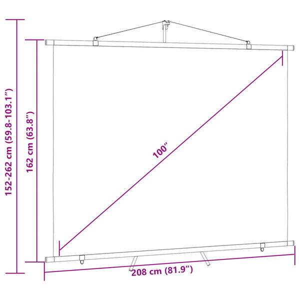 Beamer Leinwand mit Stativ 100 Zoll