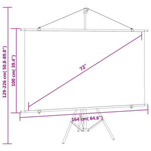 Beamer-Leinwand mit Stativ 72 Zoll