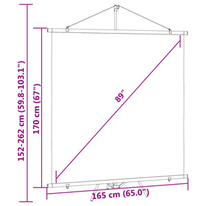 Beamer Leinwand mit Stativ 89 Zoll