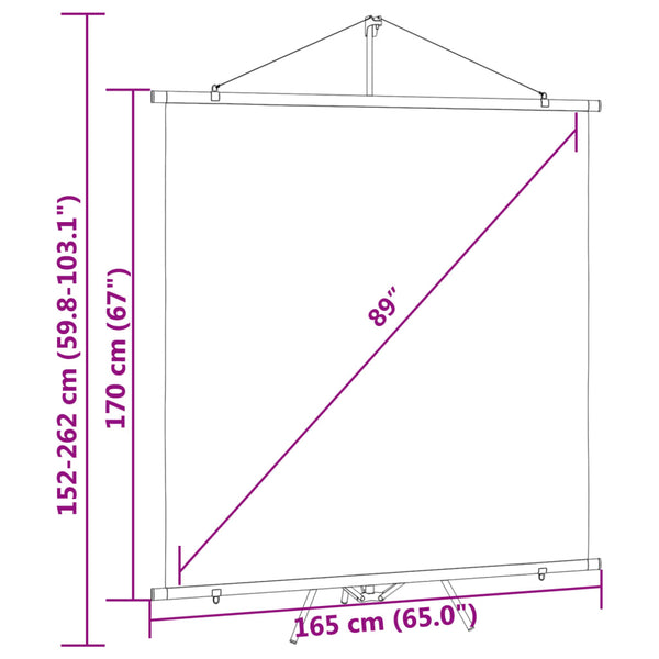 Beamer Leinwand mit Stativ 89 Zoll