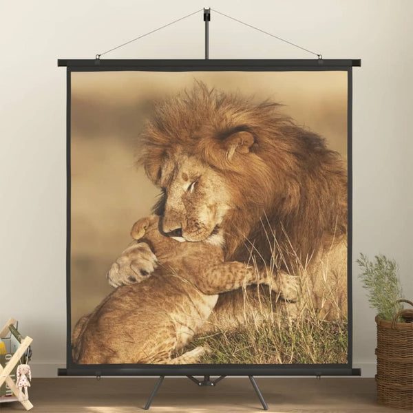 Beamer-Leinwand mit Stativ, 81 Zoll