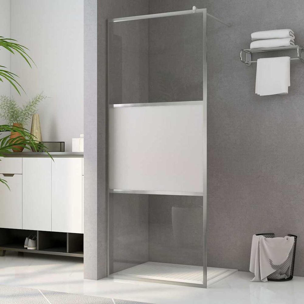 vidaXL Paroi de douche à l'italienne avec verre de sécurité trempé semi-givré 100x195 cm