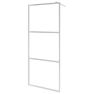 Begehbare Duschwand mit Halbmattiertem ESG-Glas 115x195cm