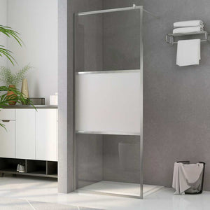 Begehbare Duschwand mit Halbmattiertem ESG-Glas 115x195cm