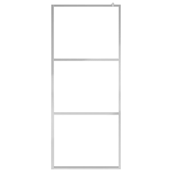 Begehbare Duschwand mit voll mattiertem ESG-Glas 100x195 cm