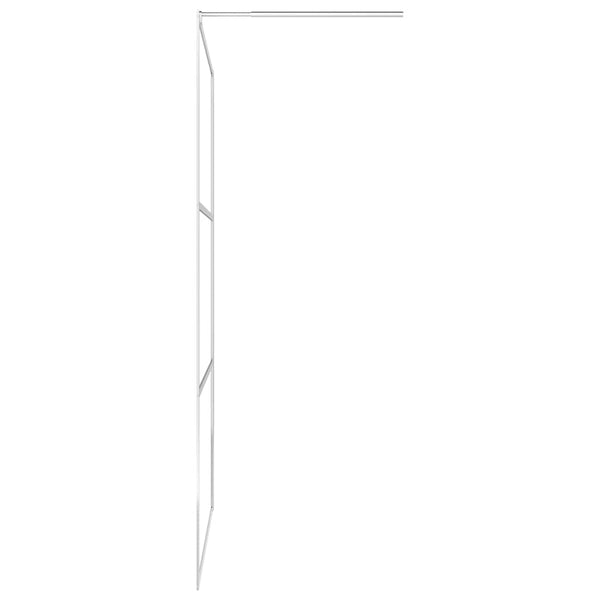 Begehbare Duschwand mit voll mattiertem ESG-Glas 100x195 cm