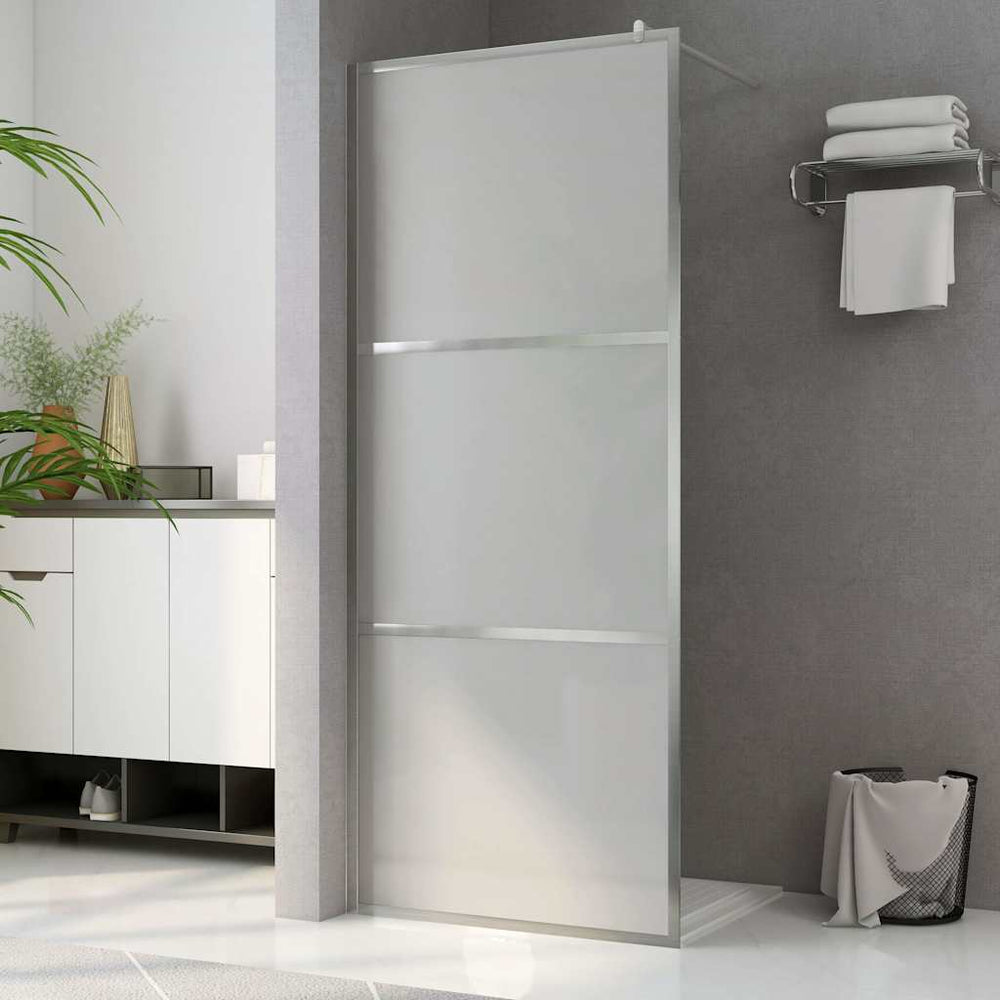 vidaXL Cloison de douche à l'italienne en verre de sécurité trempé entièrement dépoli 100x195 cm