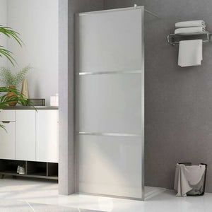 Begehbare Duschwand mit voll mattiertem ESG-Glas 140x195 cm