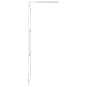 Duschwand für Begehbare Dusche ESG-Glas Steindesign 90x195 cm