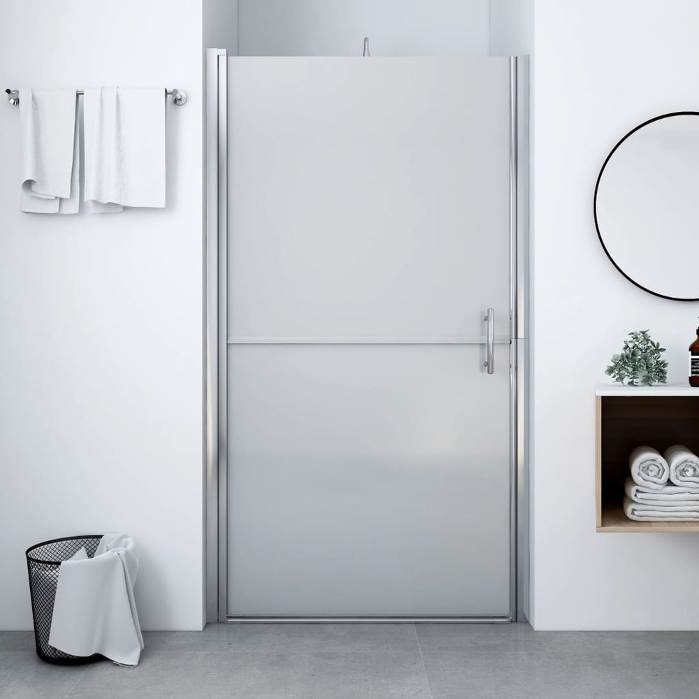 vidaXL Porte de douche en verre trempé mat 100x178 cm