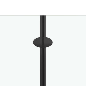 Faltbare Duschkabine 2 Paneele ESG 95x140 cm Schwarz