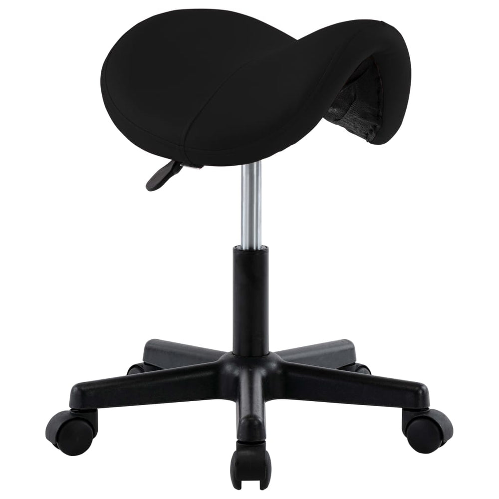 Arbeitshocker Schwarz Kunstleder