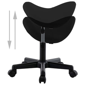 Arbeitshocker Schwarz Kunstleder