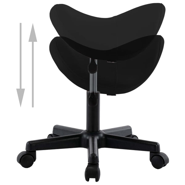 Arbeitshocker Schwarz Kunstleder