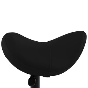 Arbeitshocker Schwarz Kunstleder
