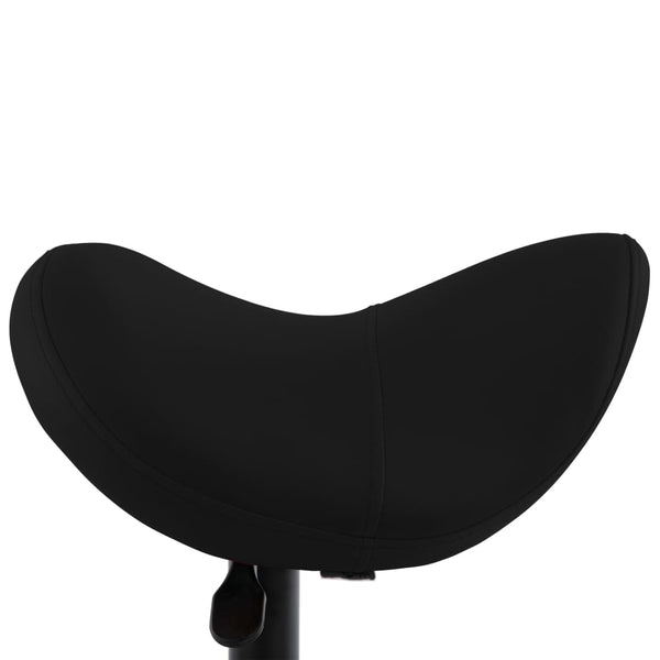 Arbeitshocker Schwarz Kunstleder