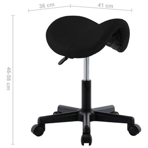 Arbeitshocker Schwarz Kunstleder